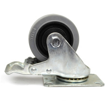 3 inches medium plate  anti-static casters with brake